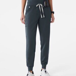 Figs Women's Dark Teal Track Joggers with Contrast Drawstring